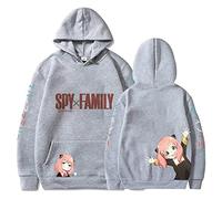 zhedu Spy X Family Sweats à Capuche Unisexe Pulls Anya Forger Mignon Anime Harajuku Vêtements Imprimés Surdimensionnés Streetwear Hommes Femmes Vêtements D'extérieur (XS,Color 02)
