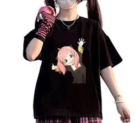 zhedu Spy X Family T Shirt Enfant Col Rond Manches Courtes T-Shirt Anya Forger Dessin Animé Y2k Hauts Confortables (150,Color 04)