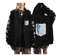 zhedu Sweat À Capuche AOT Zippé Sweat À Capuche À Manches Longues Et Fermeture Éclair Femmes Hommes AOT Graphique Surdimensionné Décontracté Y2K Streetwear (Color 05,XS)
