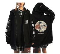 zhedu Sweat À Capuche AOT Zippé Sweat À Capuche À Manches Longues Et Fermeture Éclair Femmes Hommes AOT Graphique Surdimensionné Décontracté Y2K Streetwear (Color 03,XL)