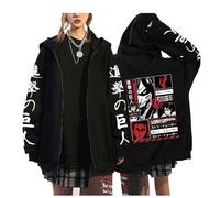 zhedu Sweat À Capuche AOT Zippé Sweat À Capuche À Manches Longues Et Fermeture Éclair Femmes Hommes AOT Graphique Surdimensionné Décontracté Y2K Streetwear (Color 04,L)