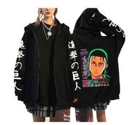 zhedu Sweat À Capuche AOT Zippé Sweat À Capuche À Manches Longues Et Fermeture Éclair Femmes Hommes AOT Graphique Surdimensionné Décontracté Y2K Streetwear (Color 07,M)