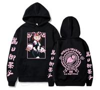 zhedu Sweats À Capuche My Hero Academia Harajuku OCHACO URARAKA Vêtements De Rue À Manches Longues Imprimés en 2D Mignons De Style Universitaire D'anime (M,Color 01)