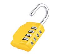 ZHEGE Cadenas 4 Stellig, rideaux à combinaison casier pour salle de gym, cadenas chiffres résistant aux intempéries pour porte, clôtures de jardin (jaune)