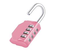 ZHEGE Cadenas à Code Pour Casier Vestiaire Sport, College, Scolaire - 4 Chiffres Exterieur Pour Portail, Abri de Jardin - Rose