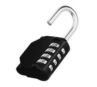 ZHEGE Cadenas Code 4 Chiffres, Cadenas a Code (1, Noir) | Cadenas a Chiffre Pour Casier Vestiaire Sport, College, Scolaire, Cadna avec Code Exterieur Pour Portail, Abri de Jardin
