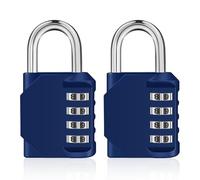 ZHEGE Cadenas Code Casier, 4 Chiffre Cadenas à Code (2, Bleu) | Cadenas à Combinaison Pour Vestiaire Sport, Scolaire, College, Cadnas avec Code Pour Portail, Abri de Jardin, 6MM