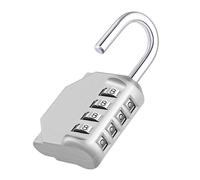 ZHEGE Cadenas Code Exterieur, Cadenas 4 Chiffres Pour Gym, Vestiaire, College, Scolaire Armoire, Escape Game, Extérieur Abri de Jardin, Argent
