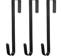 ZHEHAO Lot de 3 crochets de suspension pratiques en métal pour couronne de Noël (30,5 cm, noir)