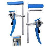 ZHEHNSA 2 serre joint rapide de table en acier avec poignée à levier, serre joint menuisier, pinces et tendeurs capacité de 160 mm, projection de 60 mm, pour rail de guidage coupe fixation précise