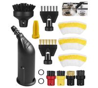 ZHEHNSA Karcher Lot de 14 accessoires pour nettoyeur vapeur Karcher SC1 SC3 SC5 SC4 SC2 Accessoires de rechange pour buse manuelle, avec buse allongée, buse incurvée, brosse ronde, suceur plat