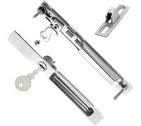 ZHEHUA Verrou à Crochet Double Face pour Portes Coulissantes - serrure baie coulissante aluminium, securite fenetre coulissante avec clé serrure de porte veranda