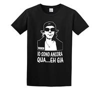 zhen xin cai Custom Vasco Rossi Singer Music Handsome Party Cartoon Black and White Photo Concise T-Shirt Black L