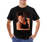 zhen xin cai shahrukh Khan T-Shirt Graphic t Shirt Customized t Shirts Black t Shirts for Men T-Shirt Black S