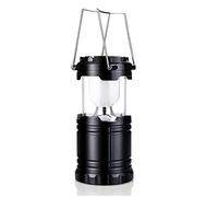 ZHENBAOTIAN Lanterne de Camping Télescopique Léger Résistant à l'eau 8 LEDs Rechargeable Solaire ou Prise Secteur, Alimentation Possible Aussi par 3 Piles …