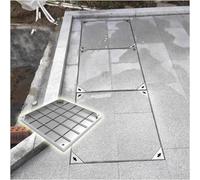 ZHENCHAO Couvercle de Regard carré en Acier Inoxydable, Grille d'égout dissimulée avec Cadre, Grille Robuste de 5 cm de Hauteur, 60 x 60 cm (23,6 x 23,6 po), idéal pour Une Utilisation exté