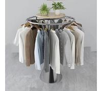 ZHENCHAO Portant à vêtements rond rotatif pour boutiques, support à vêtements circulaire sur pied, présentoir robuste pour manteaux ou sous-vêtements