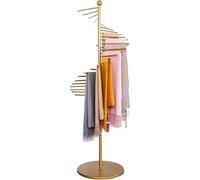 ZHENCHAO Porte-foulard autoportant en métal, hauteur 150 cm, design en spirale, base ronde, gain de place, pour ceinture, châle, hijab, pour magasin de vêtements, présentoir commercial et d