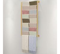 ZHENCHAO Support mural pour écharpes, présentoir commercial pour châles, chapeaux, écharpes, cravates, tringle de rangement en métal, cintres pour pantalons, porte-serviettes, porte-vêtemen