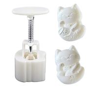 ZHENGCI Moule à gâteau de lune 50 g porte-bonheur pour tampons en forme de chat pour gâteaux de lune pour la mi-automne