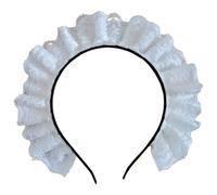 ZHENGCI Serre-tête élégant en dentelle plissée pour femme - Pour cosplay, Halloween, spectacles
