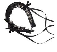 ZHENGCI Serre-tête en dentelle à volants pour femme - Nœud japonais - Accessoire pour cheveux