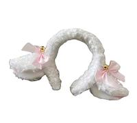 ZHENGCI Serre-tête souple en forme d'agneau avec oreilles en peluche pour se laver le visage
