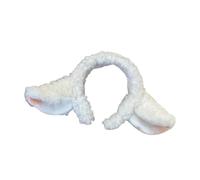 ZHENGCI Serre-tête souple en forme d'agneau avec oreilles en peluche pour se laver le visage