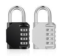 ZHENGE Cadenas à combinaison à 4 chiffres pour salle de sport, école, extérieur et casier des employés, noir