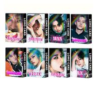 ZHENGGE Lot de 8/240 cartes de vœux Stray Kids Lomo Kpop avec boîte de cartes postales