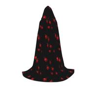 Zhengjia Art Ladybug Tracks Cape à capuche pour Halloween, accessoires de cosplay pour adulte/enfant pour bal masqué, Halloween, fête de famille