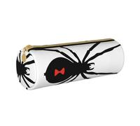 Zhengjia Black Spider Trousse ronde en cuir - Grande capacité pour l'école et le bureau, blanc, Taille unique, Cartable