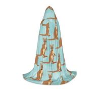 Zhengjia Cape à capuche amusante pour kangourou avec imprimé zoo - Accessoire de déguisement pour adulte/enfant - Pour bal masqué, Halloween, fête de famille