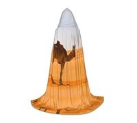 Zhengjia Cape à capuche avec imprimé chameau sable du désert - Accessoires de cosplay pour adulte/enfant - Pour bal masqué, Halloween, fête de famille