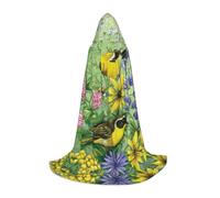 Zhengjia Cape à capuche avec imprimé chardonneret américain - Accessoire de déguisement pour adulte/enfant - Pour bal masqué, Halloween, fête de famille