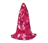 Zhengjia Cape à capuche avec imprimé cœur pour la Saint-Valentin, accessoires de sorcière pour adulte/enfant, déguisement pour bal masqué, Halloween, fête de famille