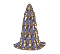 Zhengjia Cape à capuche coquine avec imprimé castor - Accessoire de déguisement pour adulte/enfant - Pour bal masqué, Halloween, fête de famille