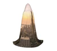 Zhengjia Cape à capuche Empire State Building pour Halloween, sorcière, accessoires de cosplay pour adulte/enfant, déguisement pour bal masqué, Halloween, fête de famille