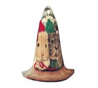 Zhengjia Cape à capuche mignonne avec imprimé cochon d'Inde - Accessoire de déguisement pour adulte/enfant - Pour bal masqué, Halloween, fête de famille