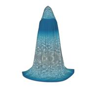 Zhengjia Cape à capuche Tranquil Water Print Halloween Sorcière Accessoires de cosplay pour adulte/enfant Costume pour bal masqué, Halloween, fête de famille