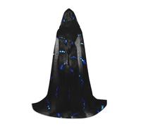 Zhengjia Cape de sorcière à capuche avec imprimé serpent 3D pour adulte/enfant - Costume pour bal masqué, Halloween, fête de famille