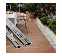 ZHENGQIAN Caniveau Exterieur,Caniveau Exterieur De Drainage Étroites, gouttière d'égout souterraine,Caniveau De Tranchée De 1 M avec Grille pour Extérieur,Personnalisables(H5*W4CM/H1.96*W1.57IN)