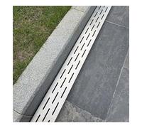 ZHENGQIAN Caniveau Terrasse,Drain de tranchée étroit extérieur,Système de Drainage de Tranchée sur Mesure,1 M de Long,Inoxydable 304,Design d'entretien Facile à Nettoyer(H3*W7CM/H1.18*W2.75IN)