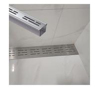 ZHENGQIAN Caniveaux 1 m,Caniveau De Tranchée De 1 M avec Grille pour Extérieur,Drain de tranchée étroit extérieur,Caniveau De Drainage en Acier Inoxydable(H5*W15CM/H1.96*W5.9IN)