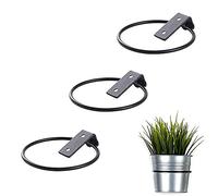 ZhengZ Lot de 3 Supports Muraux en Fer pour Pots de Fleurs,Support de Pot de Fleur Pliable en Métal, Mur de Support de Pot de Fleur Extérieur de Jardin à la Maison (4 inch)