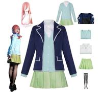 zhengzhouyuetu Nakano Miku Cosplay Costumes The Quintessential Quintuplets Personnage Fancy Dress Up Adulte Uniforme tenues Ensemble complet Halloween Carnaval Party