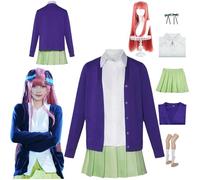 zhengzhouyuetu Nakano Nino Cosplay Costumes The Quintessential Quintuplets Personnage Fancy Dress Up Adulte Uniforme tenues Ensemble complet Halloween Carnaval Party