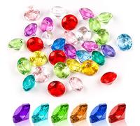 Zhenle 110 Pièces 20mm Multicolore Acrylique Diamant Cristaux et Pierres Précieuses, Décoration Maison Table Noel, Chasse au Tresor Enfant Gemmes Acrylique, Gros Diamant Decoration Anniversaire Pirate