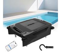 zhenmaster Aspirateur Piscine Solaire sans Câble avec Application - Robot Skimmer Intelligent, Double Alimentation & Auto-Station, Nettoyage Efficace, IPX7, Piscines 100㎡