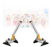 zhenmaster Can-on à Confettis Durable en Acier Inoxydable - Pack de 2 - Lanceur de Confettis Électrique Puissant 150W avec Télécommande Sans Fil - Autoportant avec Angle Réglable
